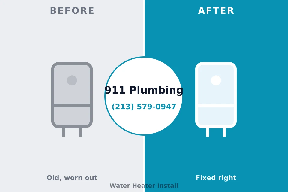 Before and after: plumbing repair Waynesville, MO